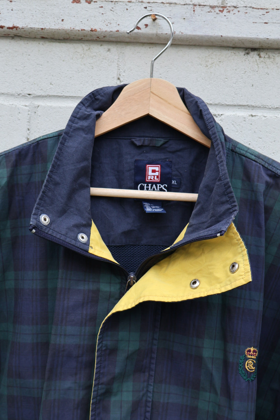 Ralph Lauren Chap Vintage 90’s Check Plaid Windbreaker Jacket