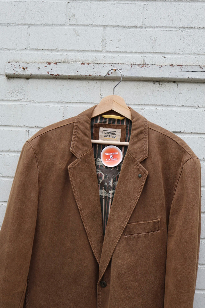 Camel Active Vintage Brown Button Up Blazer