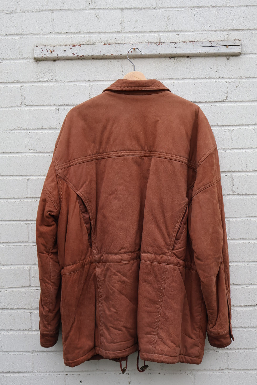 Camel Trophy Original 80’s Tan Brown Leather Suede Thick Heavy Coat