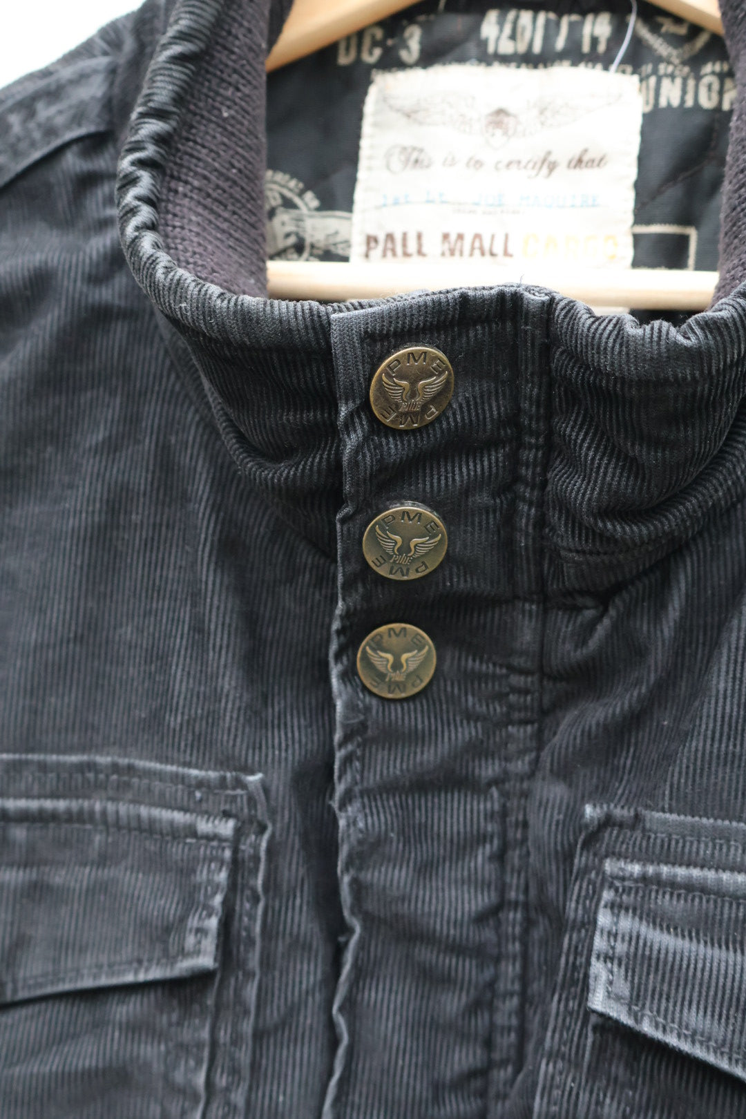 Pall Mall Vintage Black Corduroy American Jacket