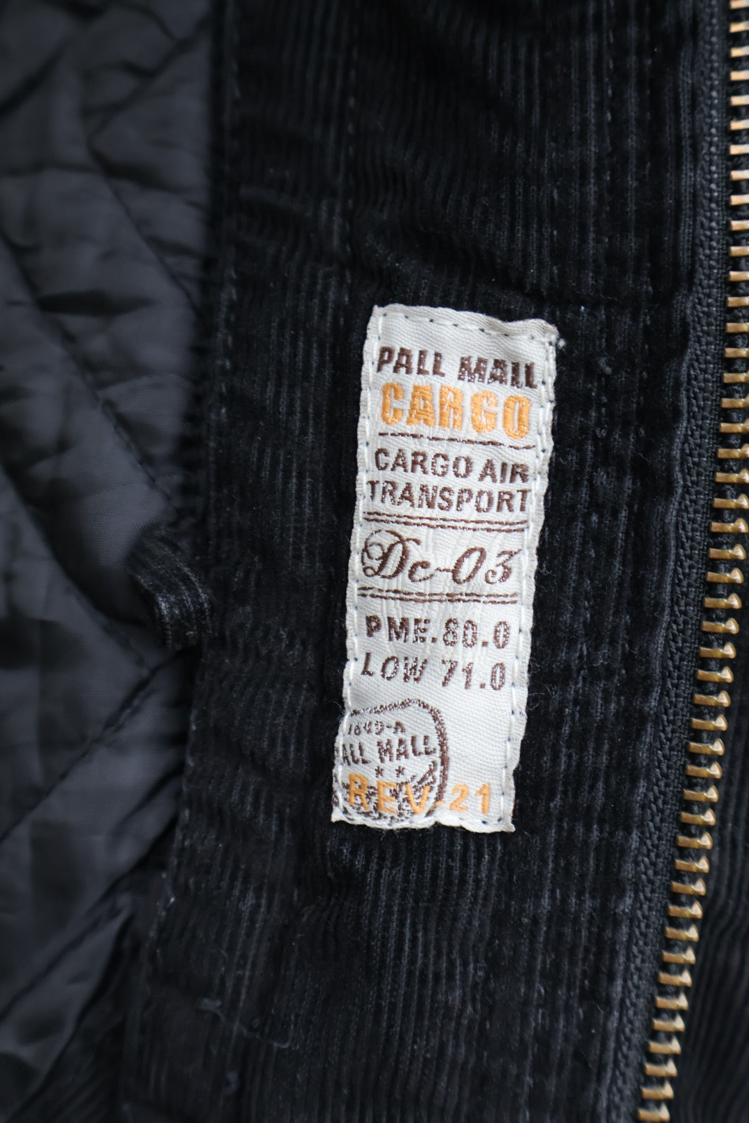 Pall Mall Vintage Black Corduroy American Jacket