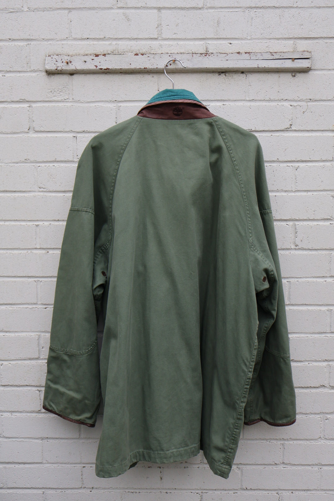 Timberland Vintage 90’s Green and Teal Button Up Coat