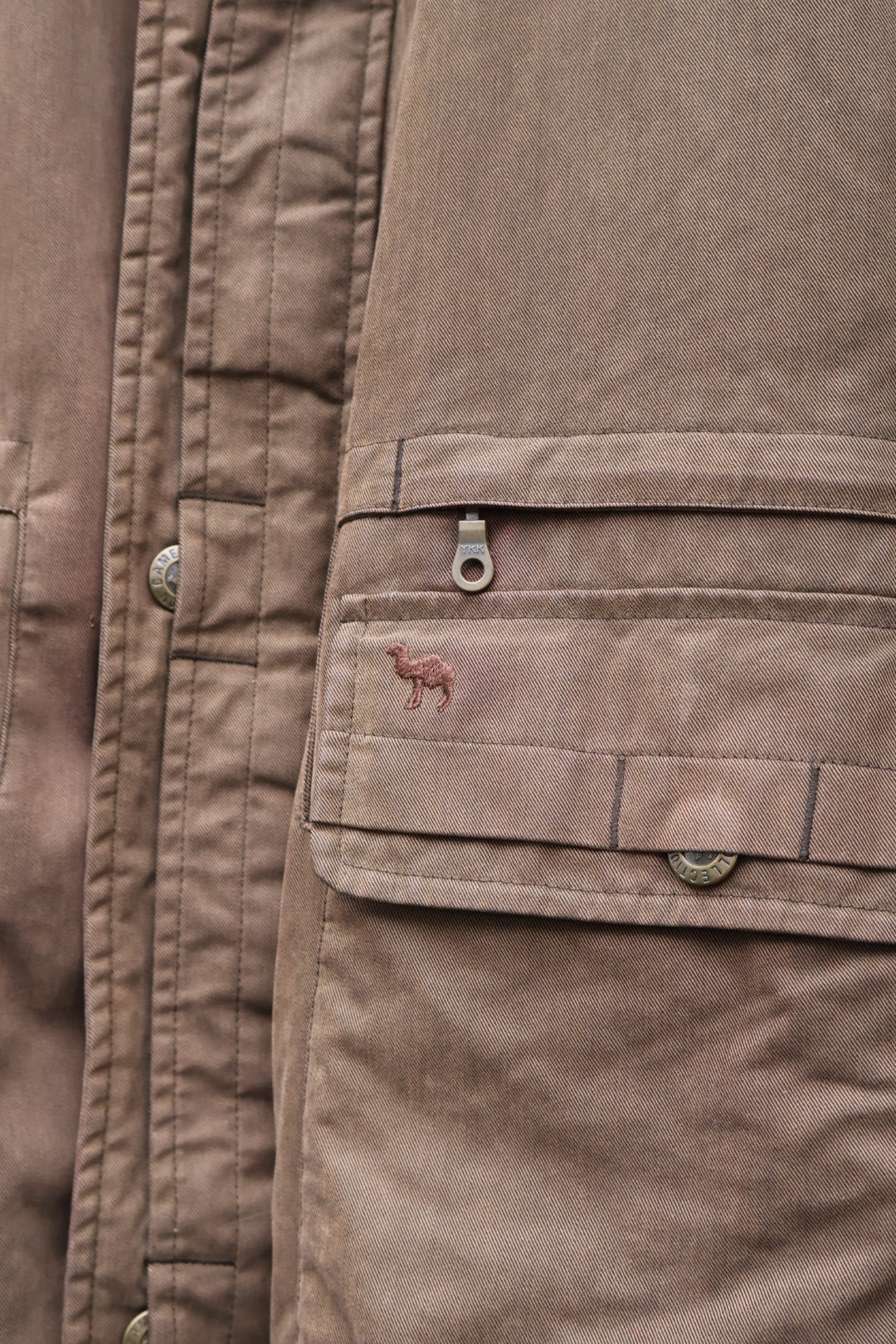 Original Camel Trophy Vintage 80’s Sheep Wool Collar Brown Coat