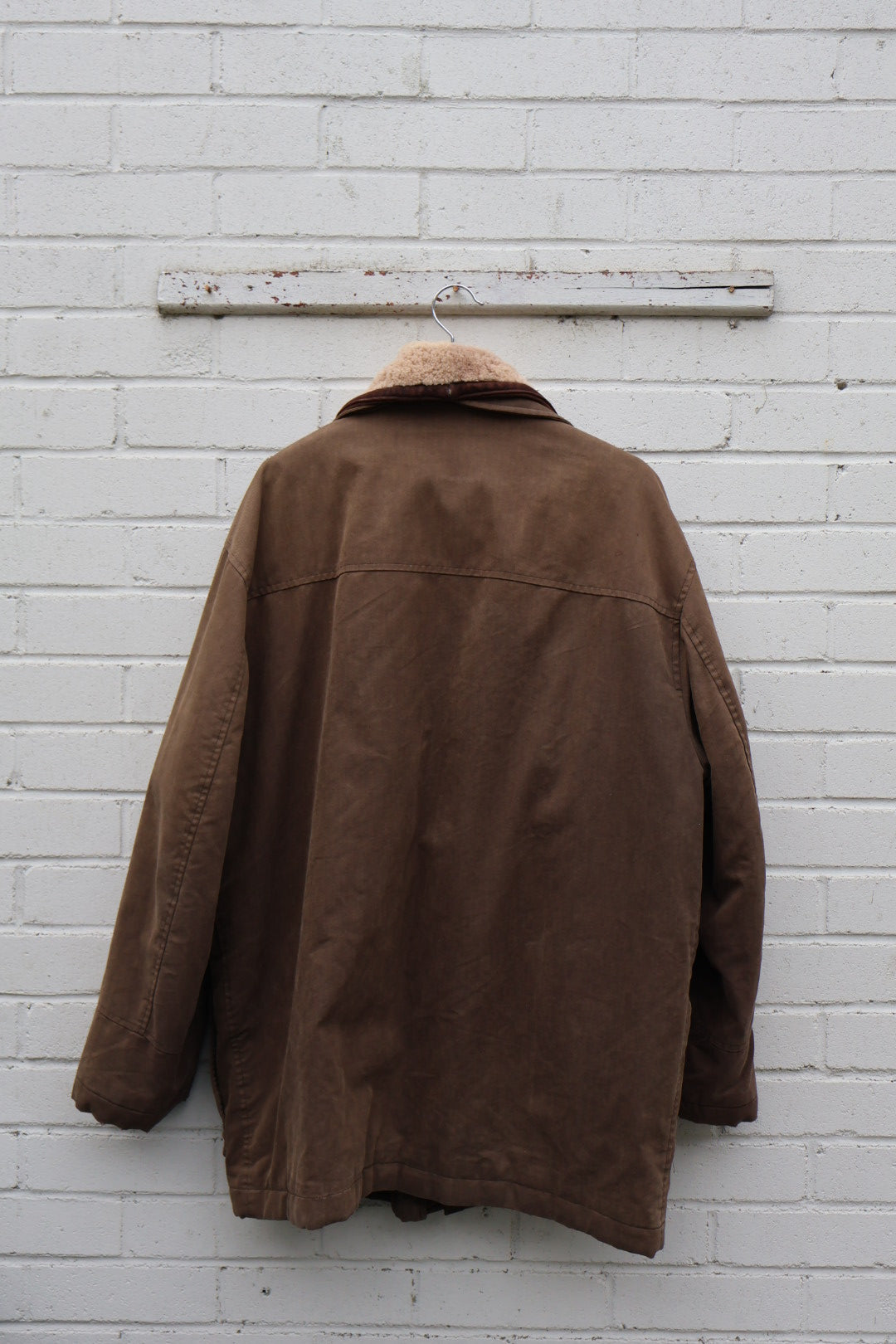 Original Camel Trophy Vintage 80’s Sheep Wool Collar Brown Coat