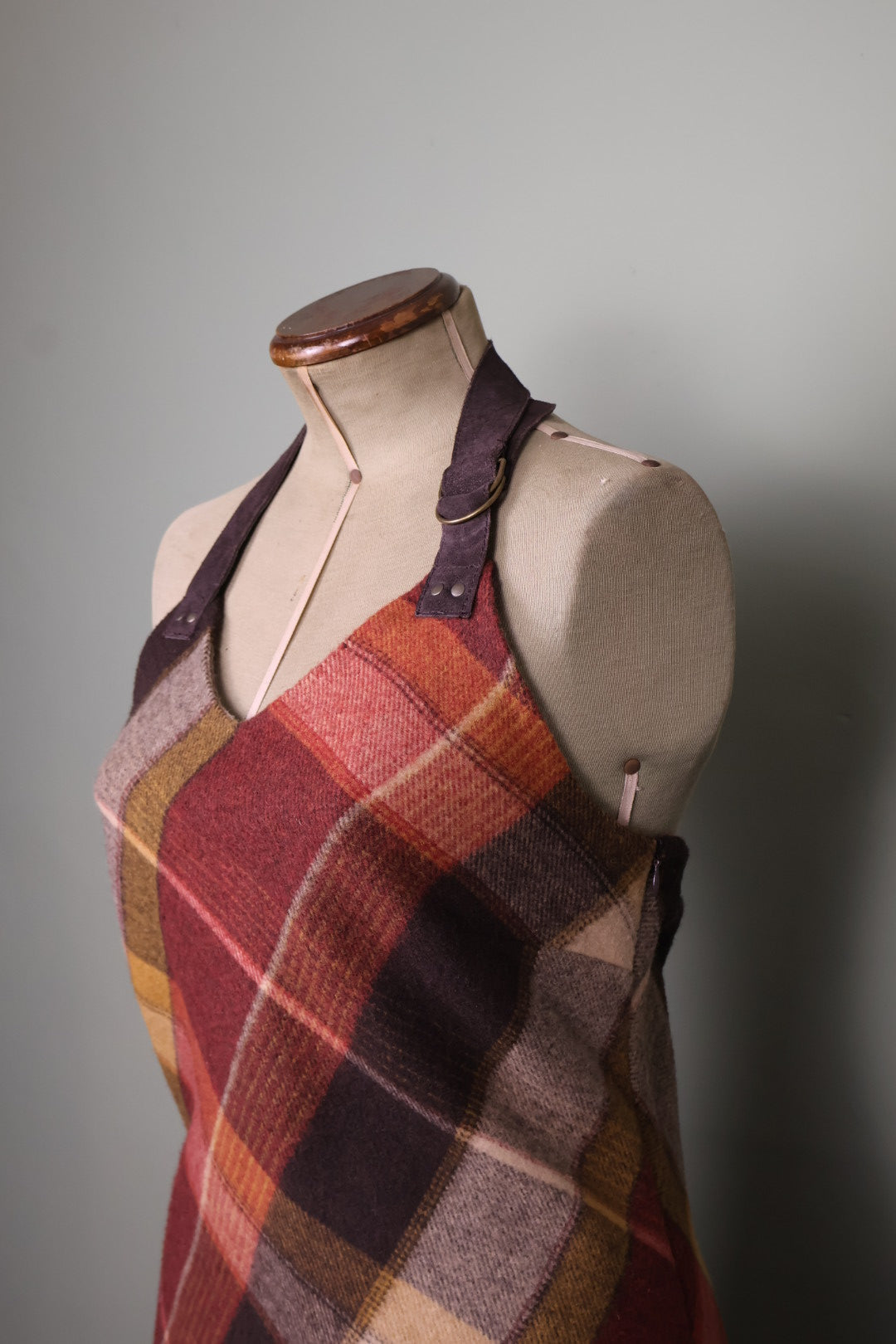 Marlboro Classics Vintage 90’s Plaid Check Tartan Maxi Halterneck Dress
