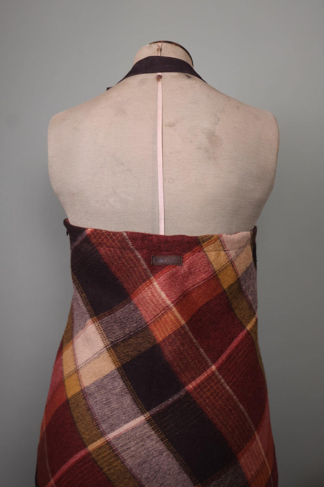 Marlboro Classics Vintage 90’s Plaid Check Tartan Maxi Halterneck Dress