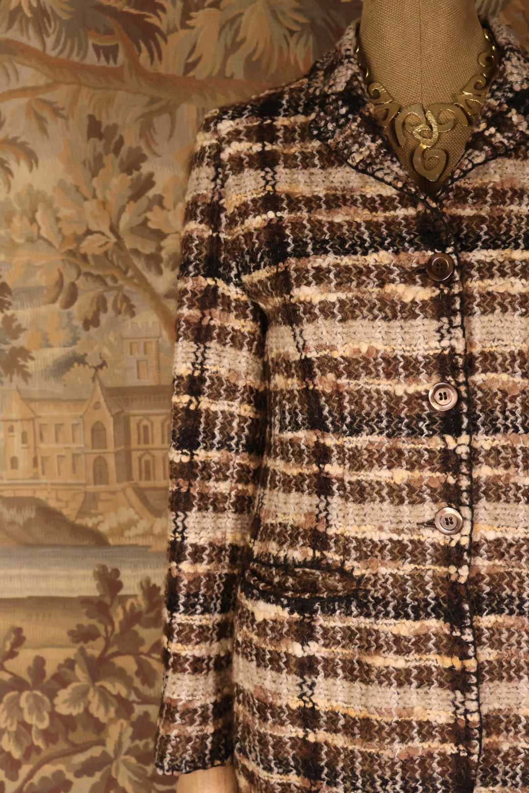 Moschino Couture Brown Tweed Blazer