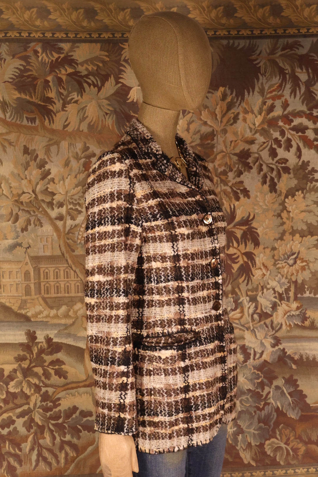 Moschino Couture Brown Tweed Blazer