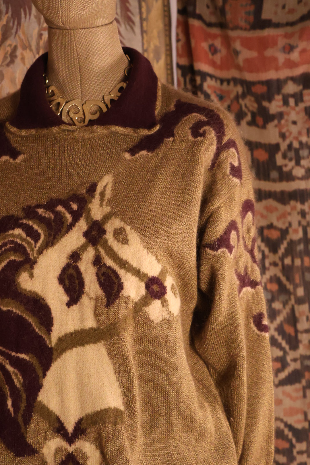 Escada Designer Vintage Horse Jumper
